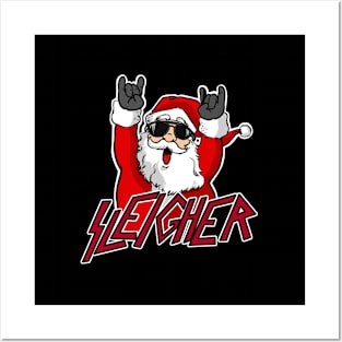 Sleigher Santa Claus Hail Santa Posters and Art